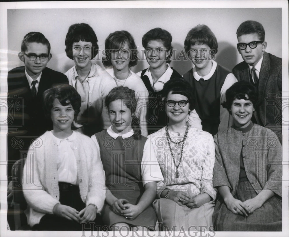 1963 Press Photo Winners of Talenteen Piano competition to put on formal concert- Historic Images