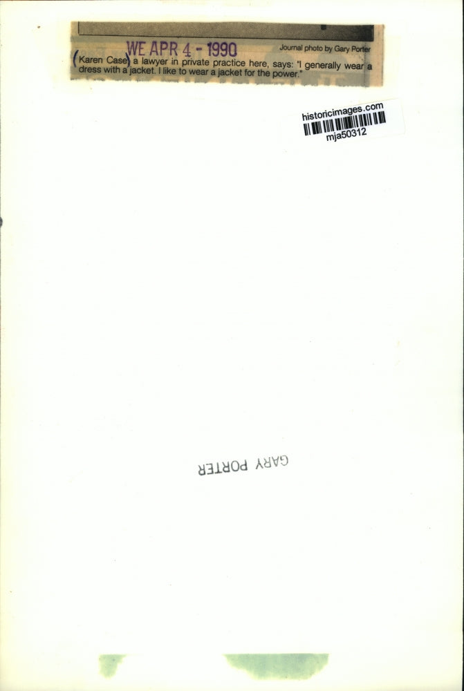 1990 Press Photo Karen Case, Private Practice Lawyer - mja50312