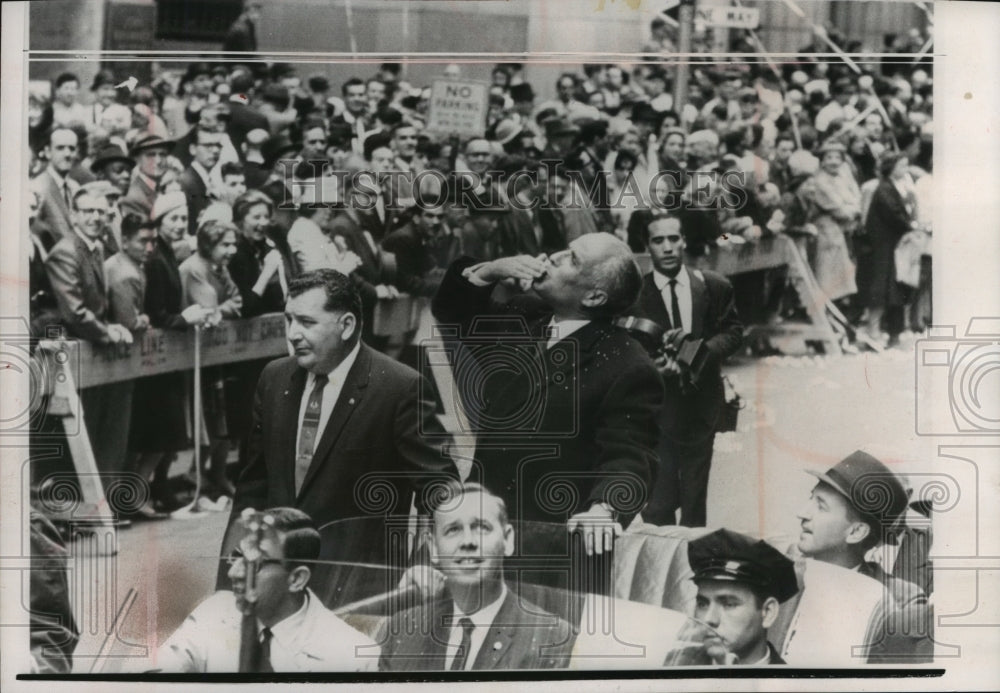 1961 Press Photo Tunisian President Habib Bourguiba in New York City Parade