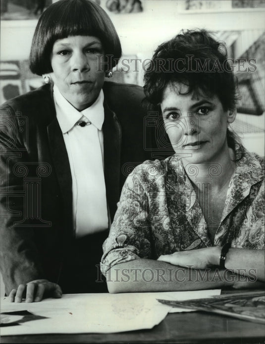1987 Press Photo Stockard Channing & Linda Hunt star in "Room Upstairs" on CBS- Historic Images