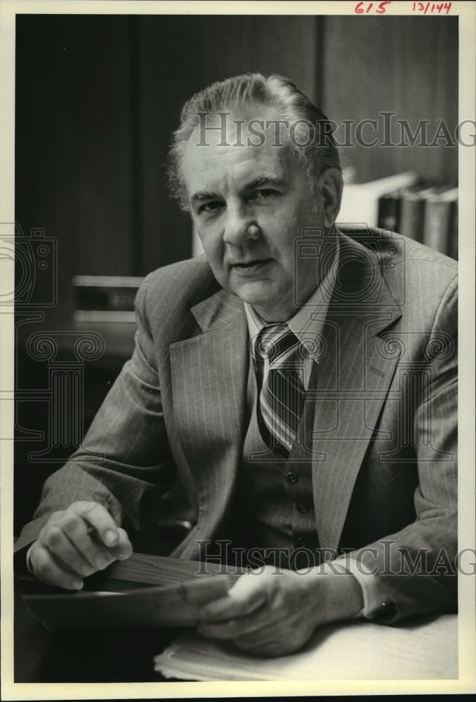 1980 Press Photo John Carroll, President of Citizens Association of Wisconsin