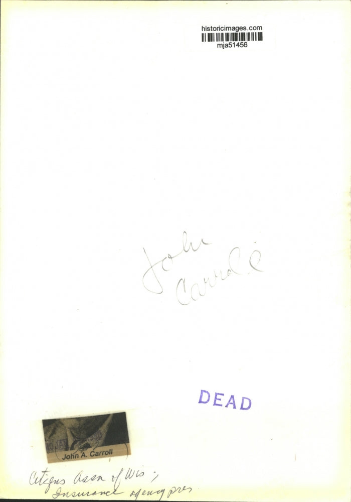 1980 Press Photo John Carroll, President of Citizens Association of Wisconsin