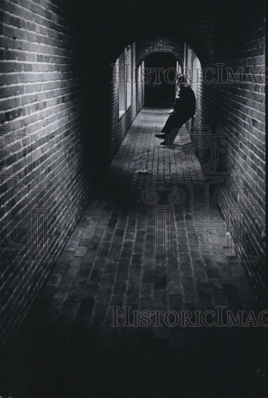 1977 Press Photo Boston, Faneuil Hall Marketplace Arched Passageway - mja52901