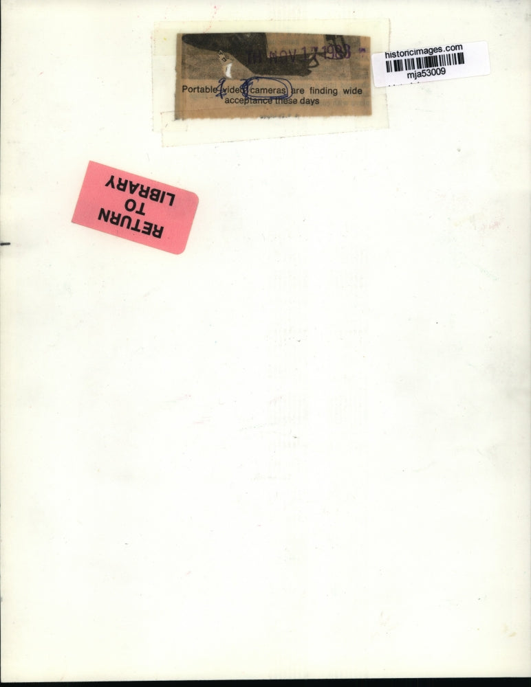 1988 Press Photo Portable video cameras finding wide acceptance these days