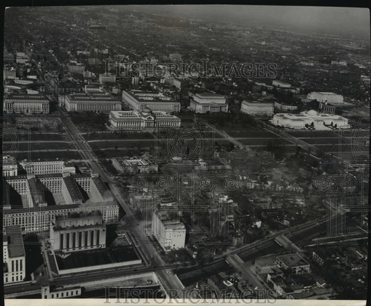 1941 Press Photo Aerial View of Washington D.C. - mja53556- Historic Images