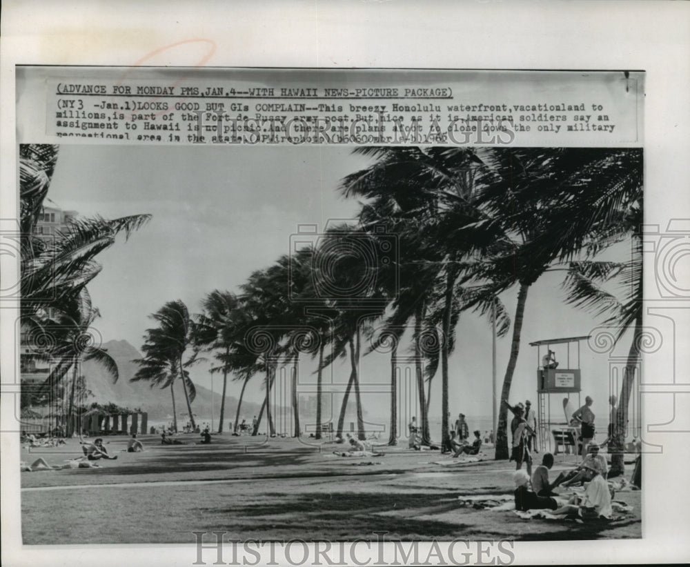 1965 Press Photo Honolulu waterfront, vacationland to millions - mja54058- Historic Images
