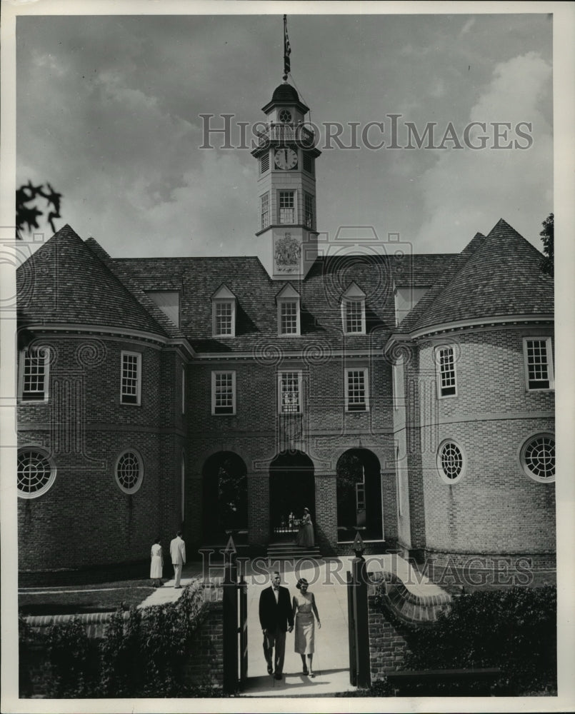 1953 Press Photo Colonial Capitol Building in Restored Williamsburg Virginia- Historic Images