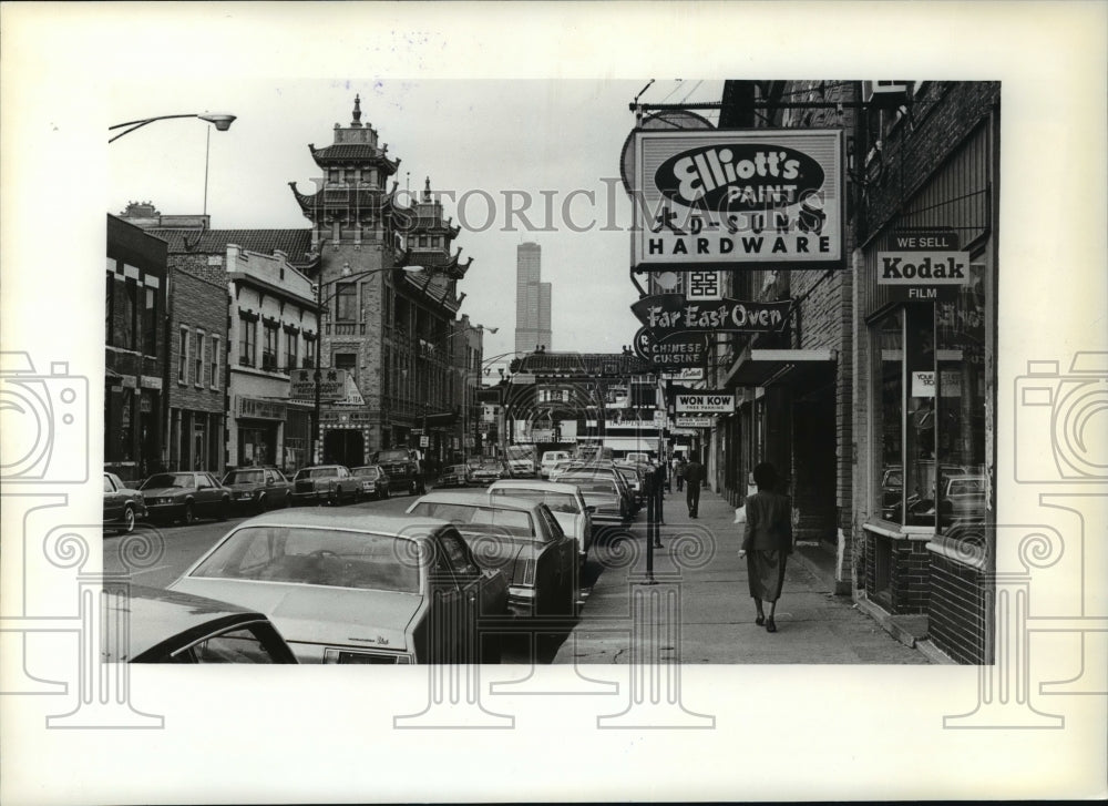 1962 Press Photo Chinatown Chicago, Illinois- Historic Images