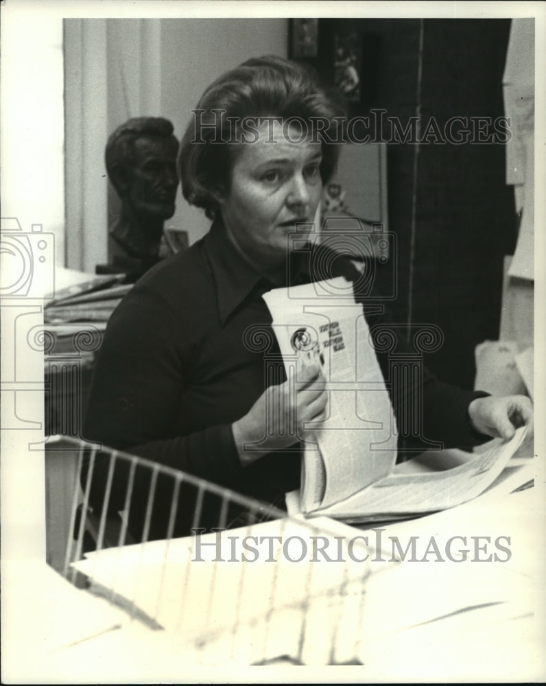 1976 Press Photo Patricia Carbine, Women&#39;s Lib Figure, Editor of Ms. Magazine- Historic Images