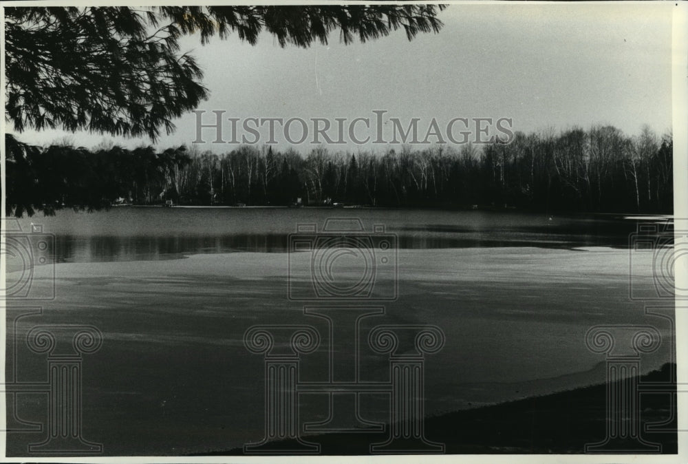 1982 Press Photo Ice on Green Lake, Nicolet National Forest, Wisconsin- Historic Images