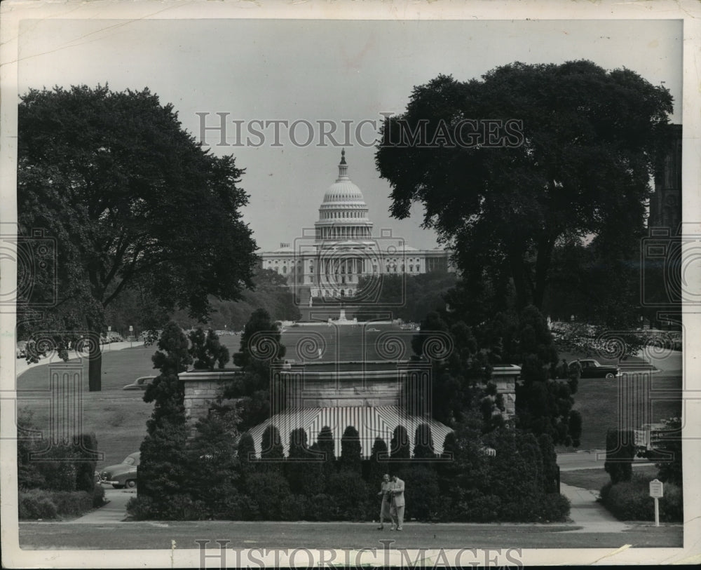 1951 Press Photo United States Capitol Building in Washington D.C.- Historic Images