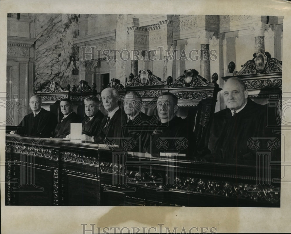 1954 Press Photo Wisconsin Supreme Court Judges- Historic Images