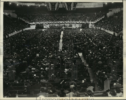 1934 Press Photo General View of the Crowd at Madison Square Garden in New York- Historic Images