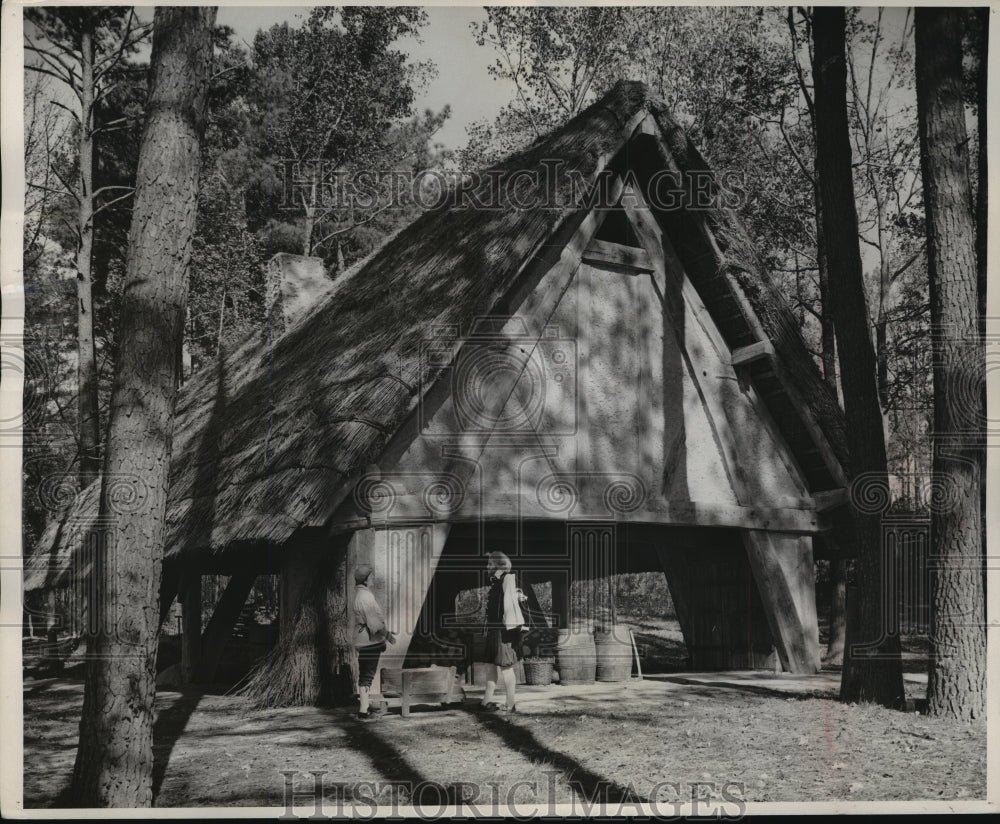 1957 Press Photo Glasshouse of 1608 Will Open to Visitors Jamestown Festival- Historic Images