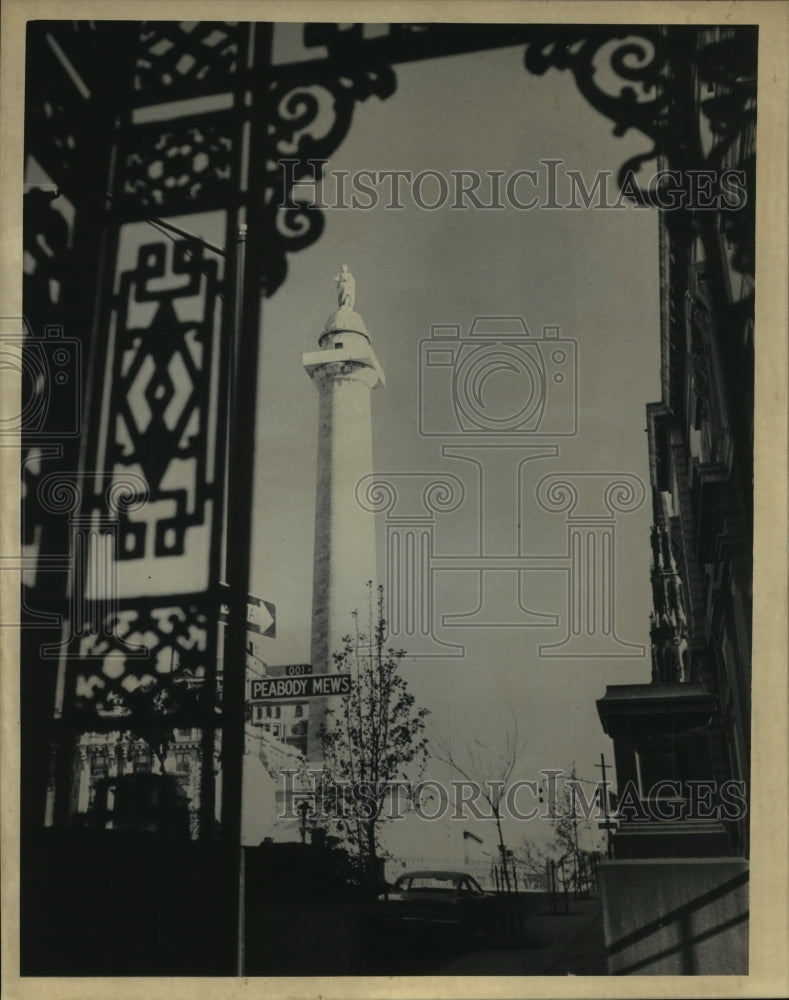 1984 Press Photo Washington Monument in Baltimore, Maryland- Historic Images