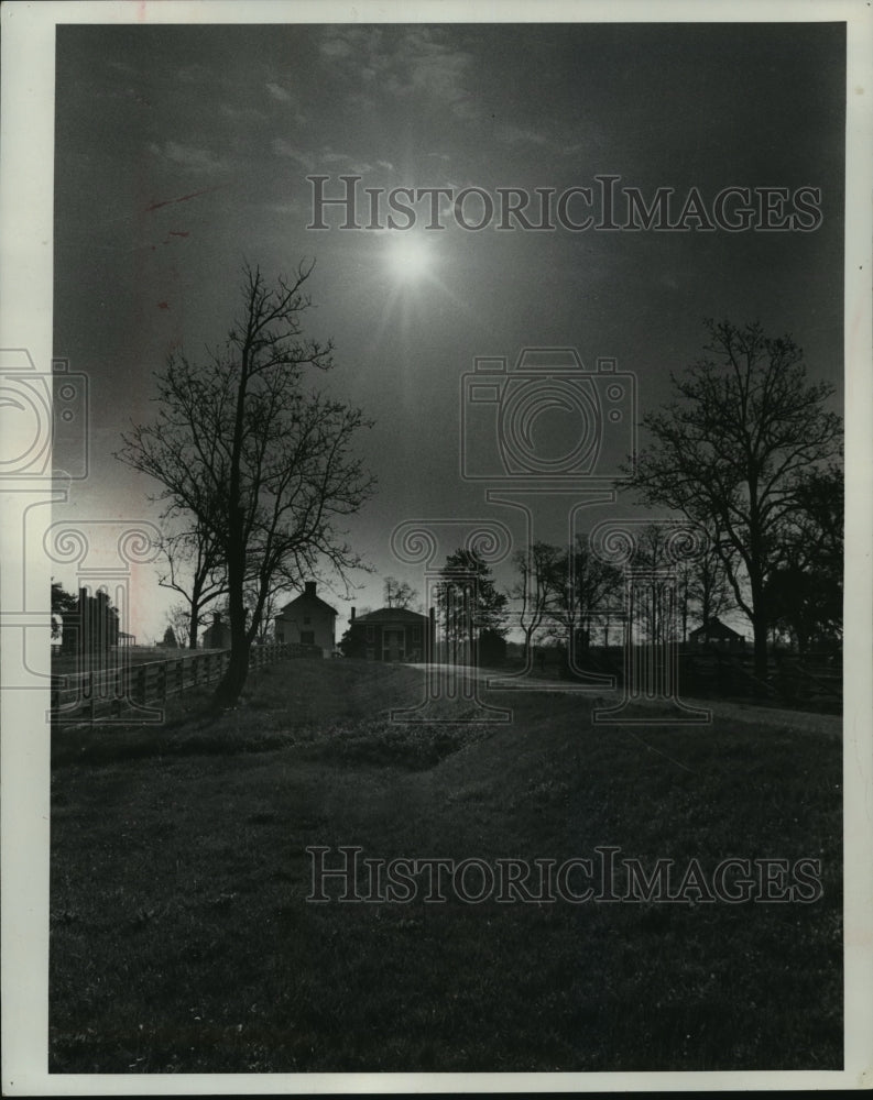 1955 Press Photo Appomattox Court House in Little Virginia Village- Historic Images