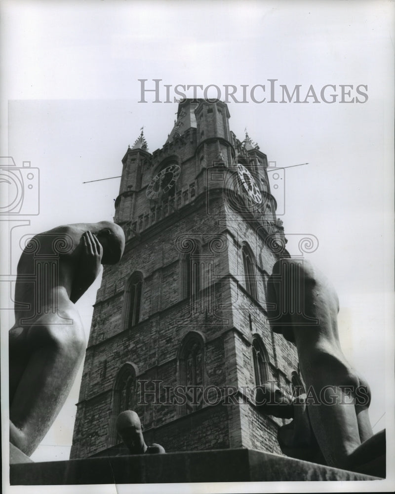 1959 Press Photo Belfry in Ghent, Belgium- Historic Images