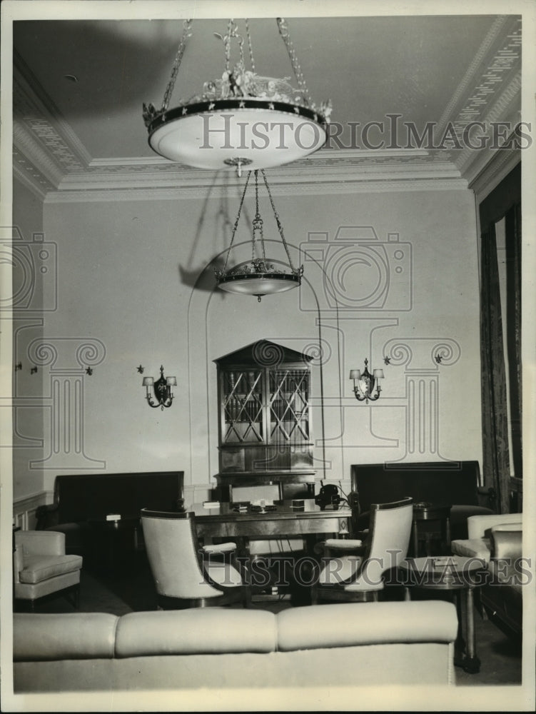 1937 Press Photo Conference Room in Federal Reserve Building Washington, D.C.