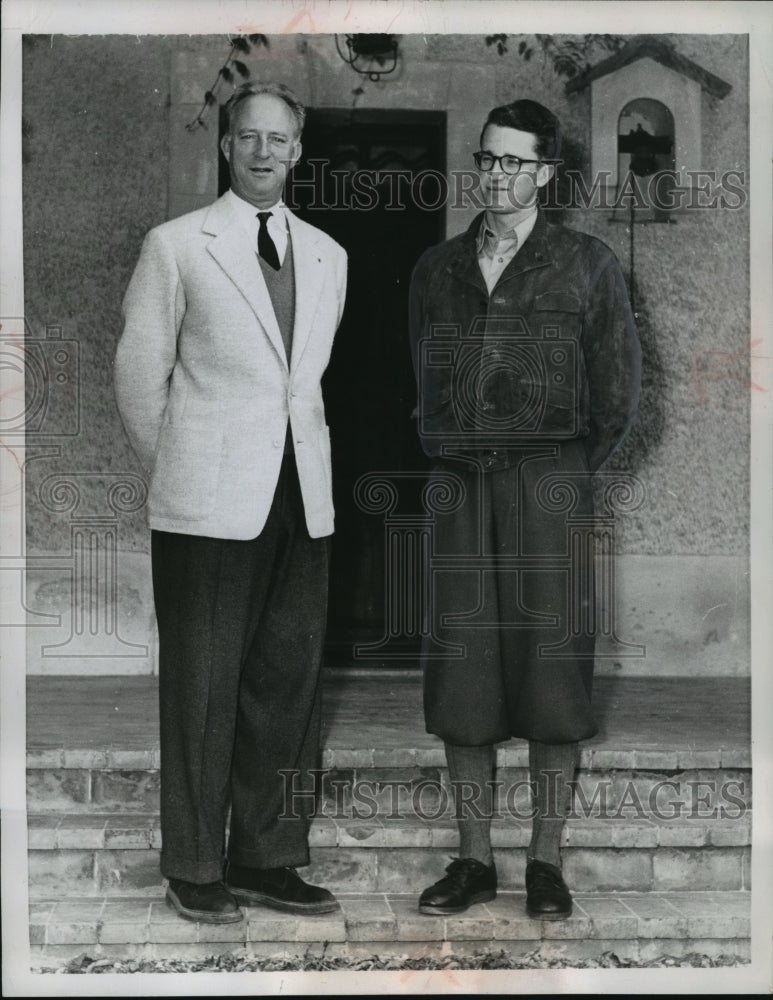 1955 Press Photo King Baudouin and Former King Leopold of Belgium - mja56853- Historic Images