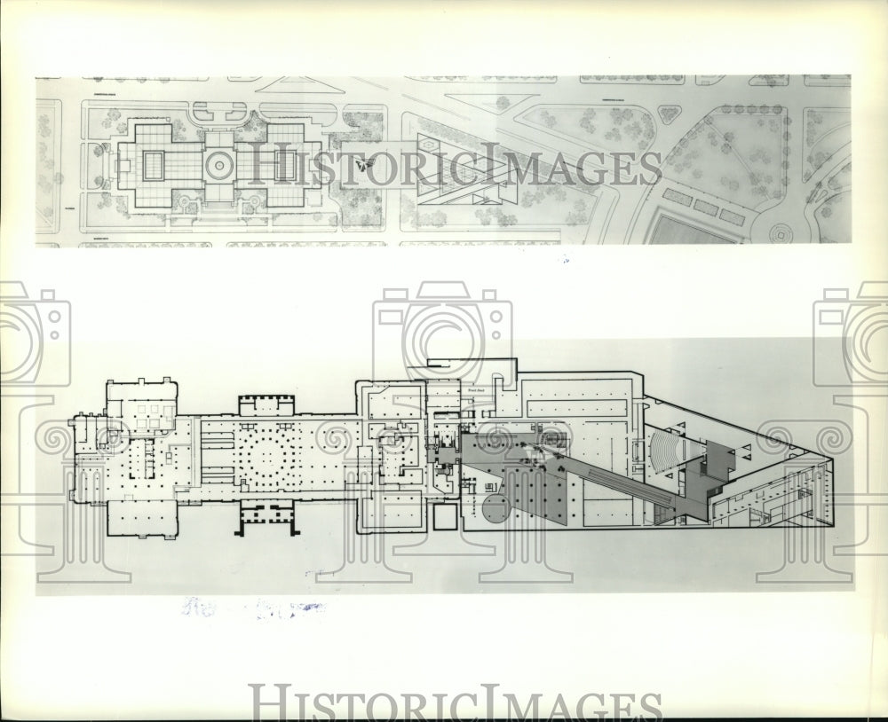 1978 Press Photo Interim Schematic Plan of Plaza and Concourse National Gallery - Historic Images