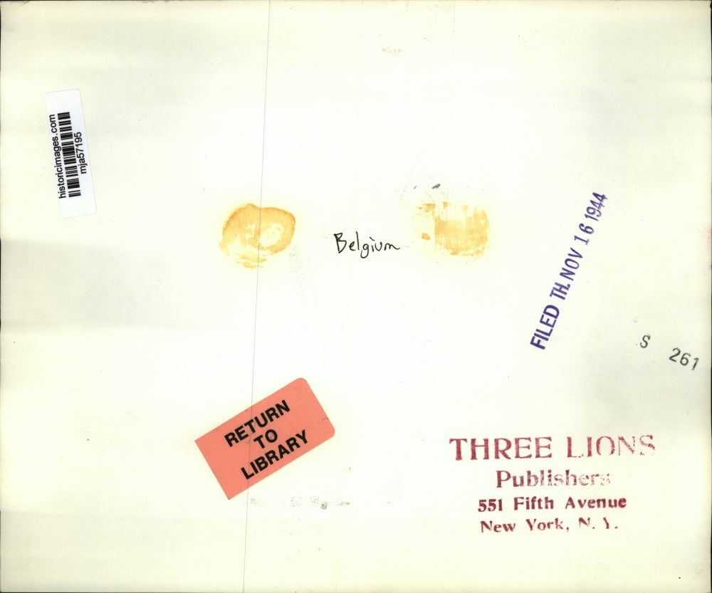 1944 Press Photo Street Scene, Belgium - mja57195