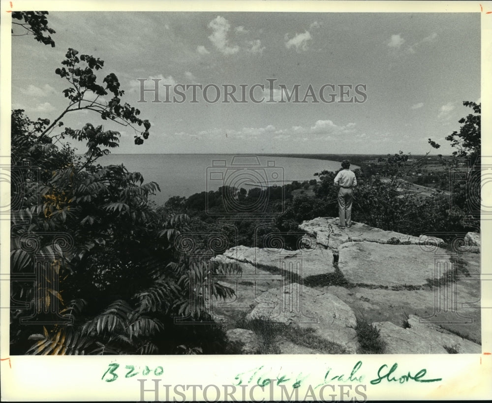 1981 Press Photo Overlook at Lake Winnebago, Wisconsin- Historic Images