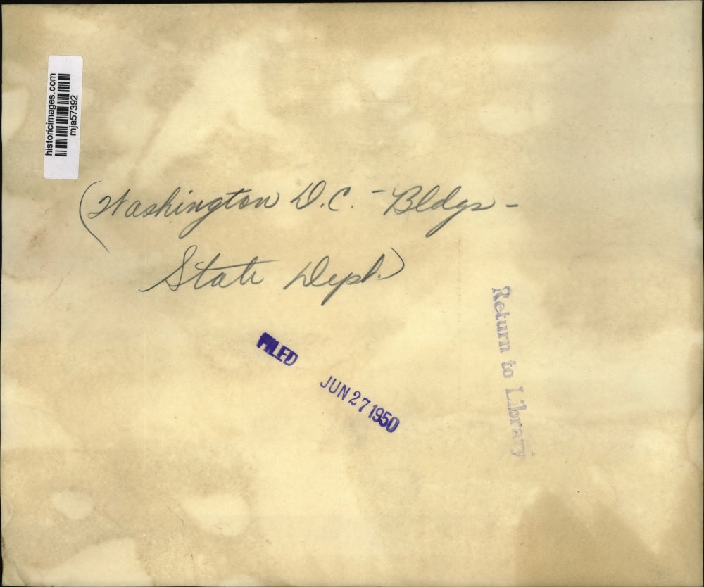 1950 Press Photo Frank Pace and John Myun Chang in a Meeting at State Depatment