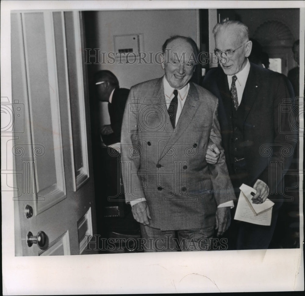 1962 Press Photo Representative John McCormack With Senator Harry Byrd- Historic Images