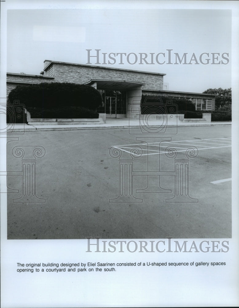 1986 Press Photo Eliel Saarinen Building at Des Moines Art Center in Iowa- Historic Images