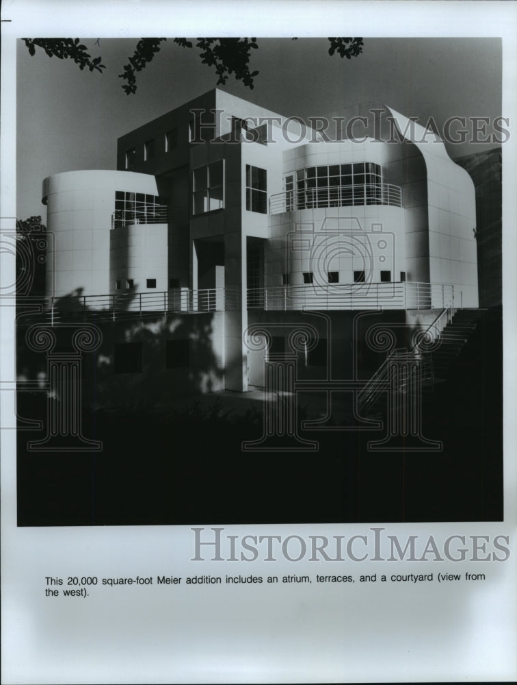 1986 Press Photo Meier Building at Des Moines Art Center in Iowa- Historic Images