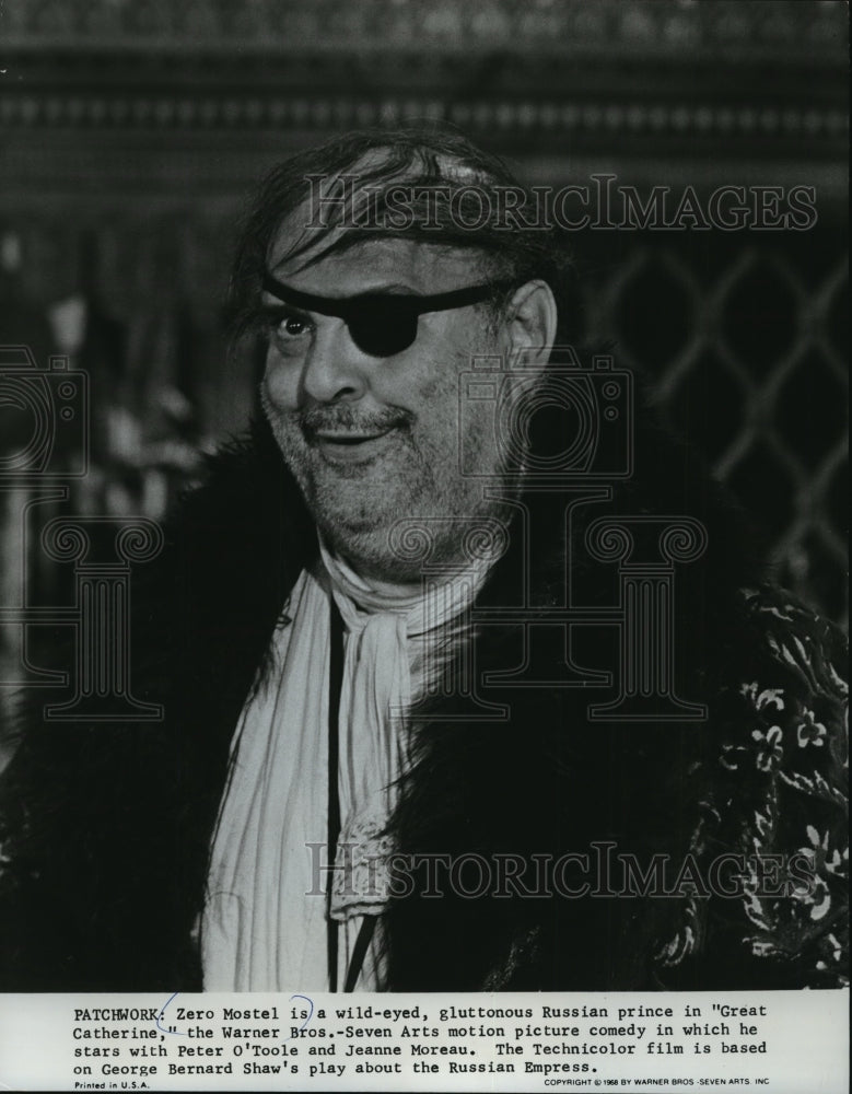 1968 Press Photo Zero Mostel as a Russian Prince in &quot;Great Catherine&quot;- Historic Images