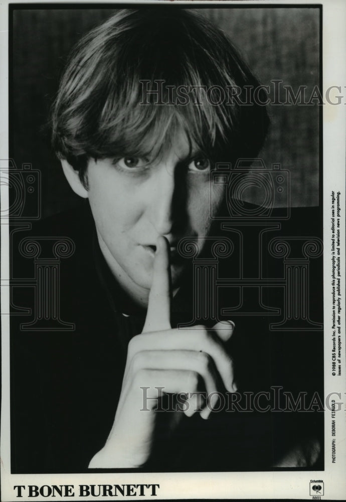 1986 Press Photo Musician T-Bone Burnett Headshot- Historic Images