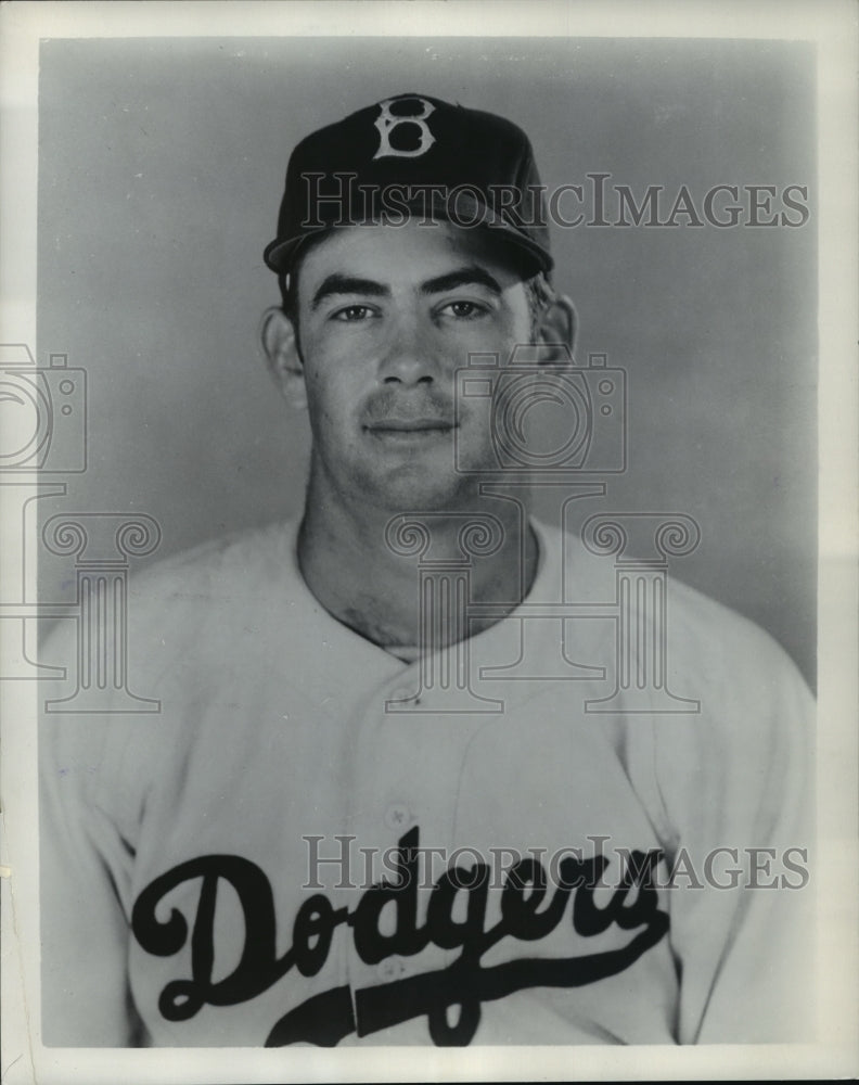 1954 Press Photo Baseball Player Raymond L. Moore , Dodgers- Historic Images