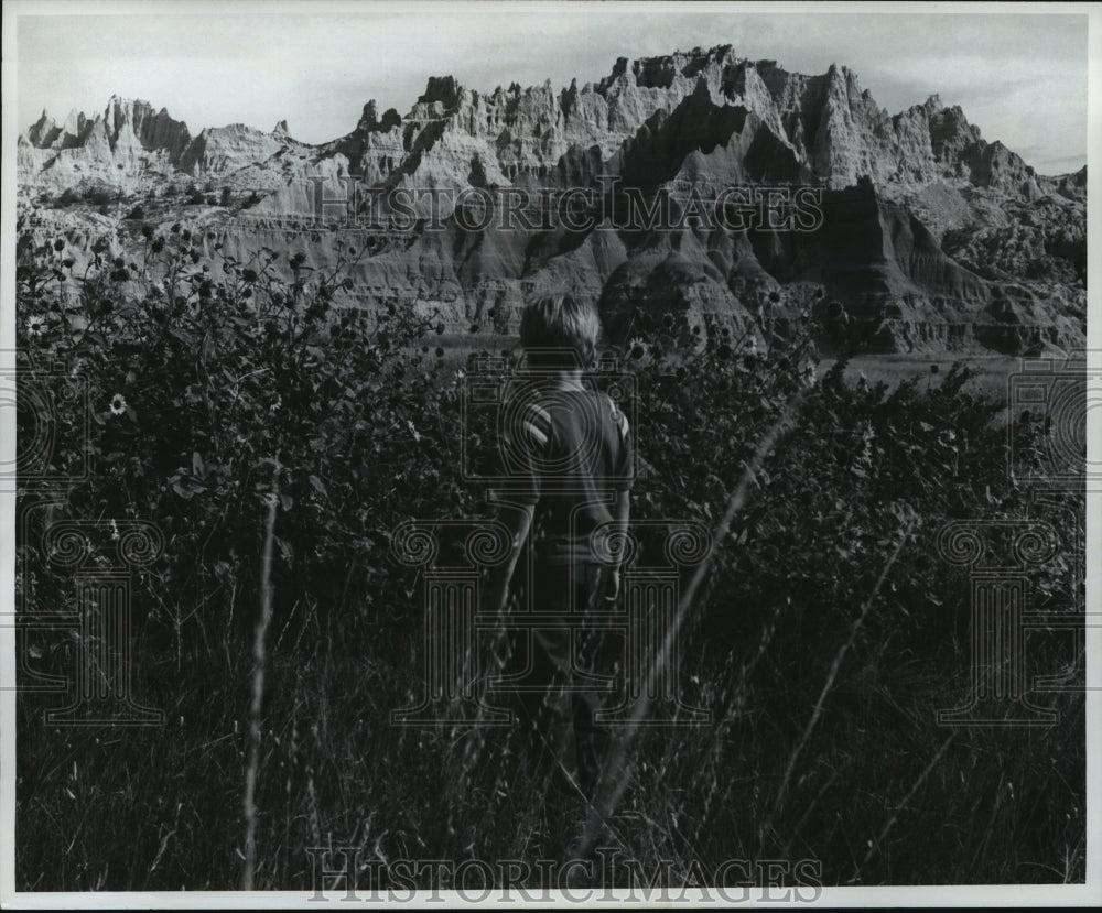 1980 Press Photo South Dakota&#39;s Badlands National Park - Historic Images