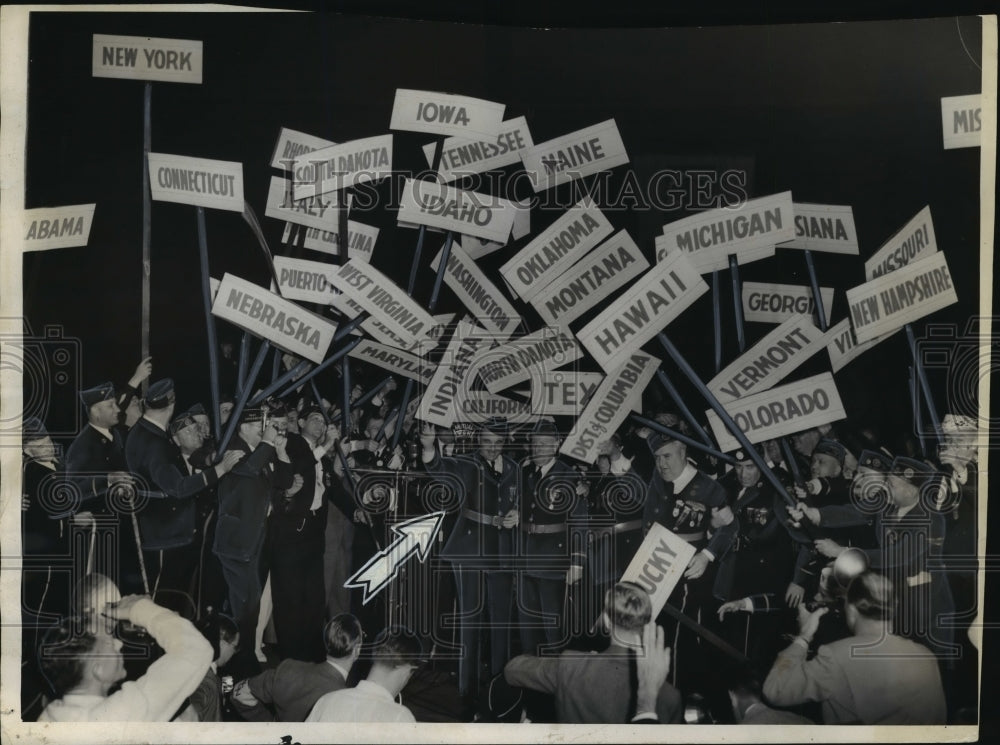 1941 Press Photo Lynn Upshaw Stambaugh Wins National Commander American Legion