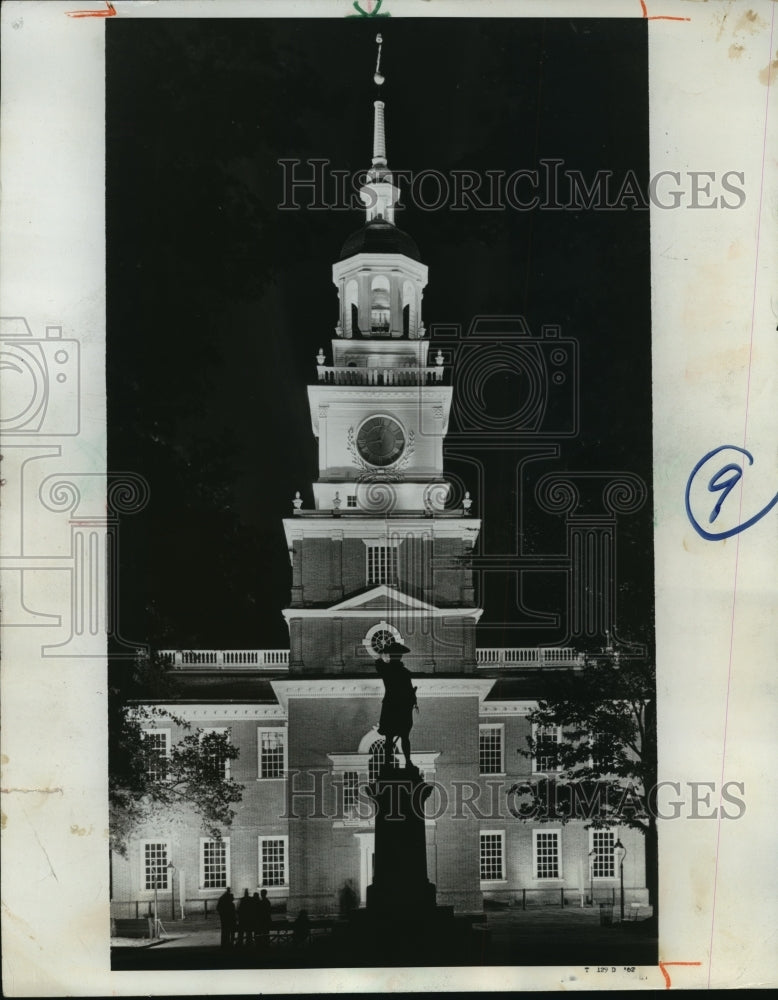 1962 Press Photo Independence Hall in Philadelphdia, Pennsylvania- Historic Images