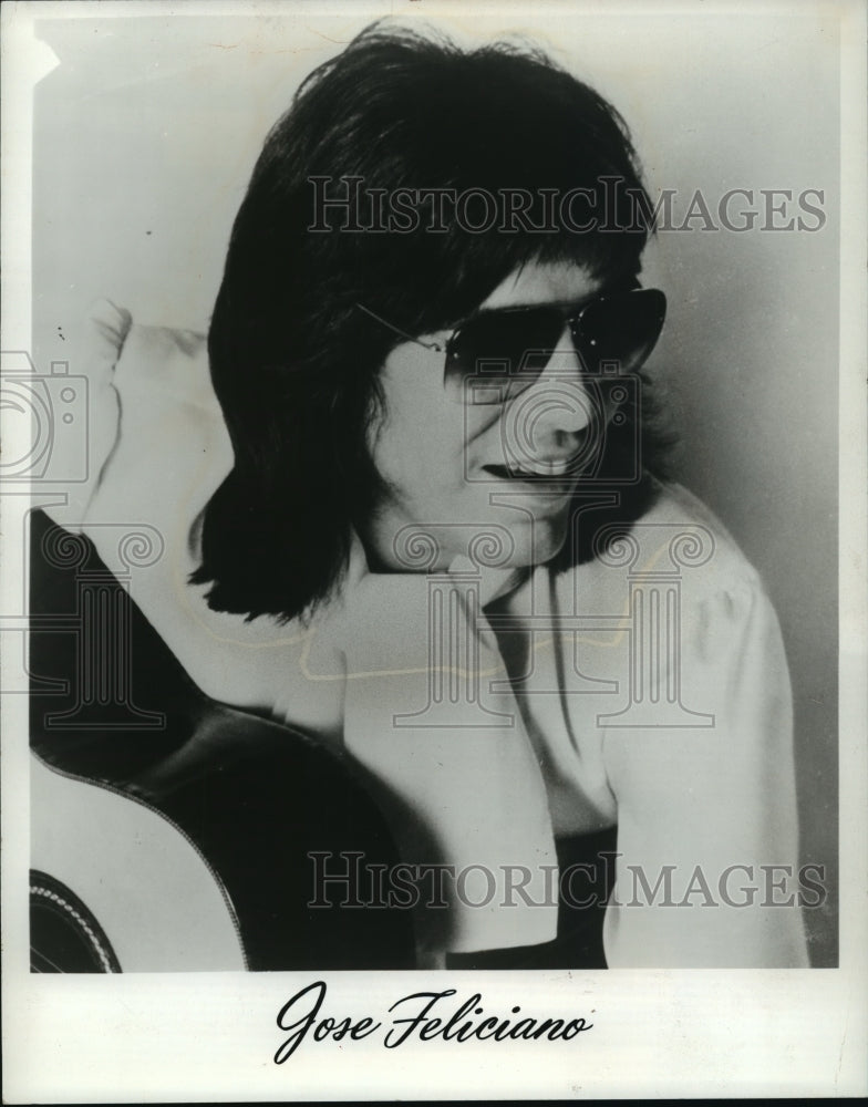 1978 Press Photo Musician Jose Feliciano at the Playboy Club- Historic Images