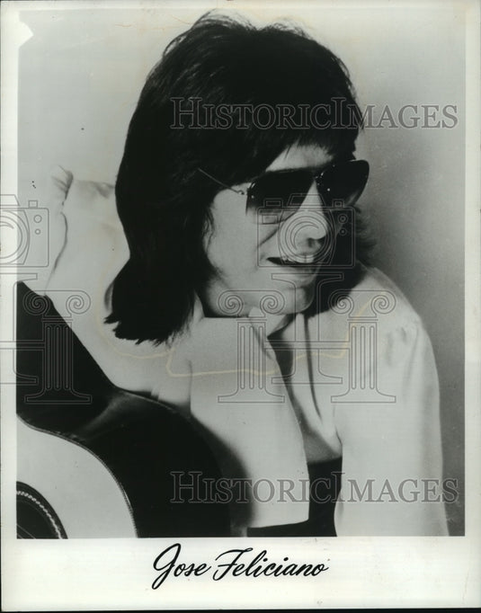 1978 Press Photo Musician Jose Feliciano at the Playboy Club- Historic Images