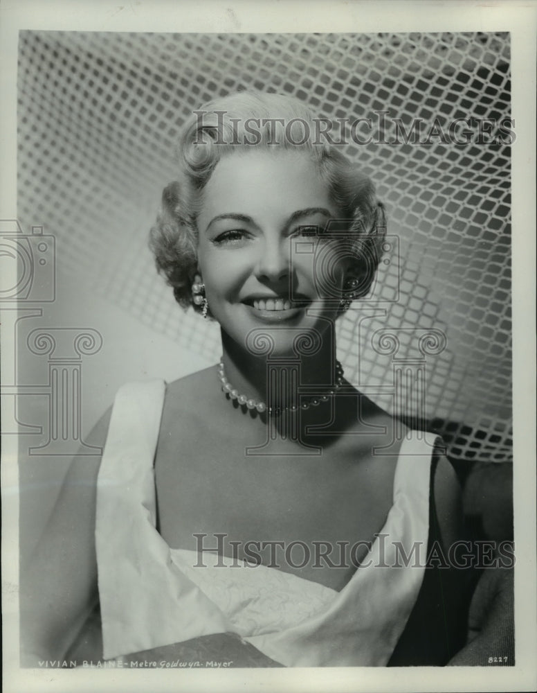 1955 Press Photo Actress Vivian Blaine Headshot - mja59873- Historic Images