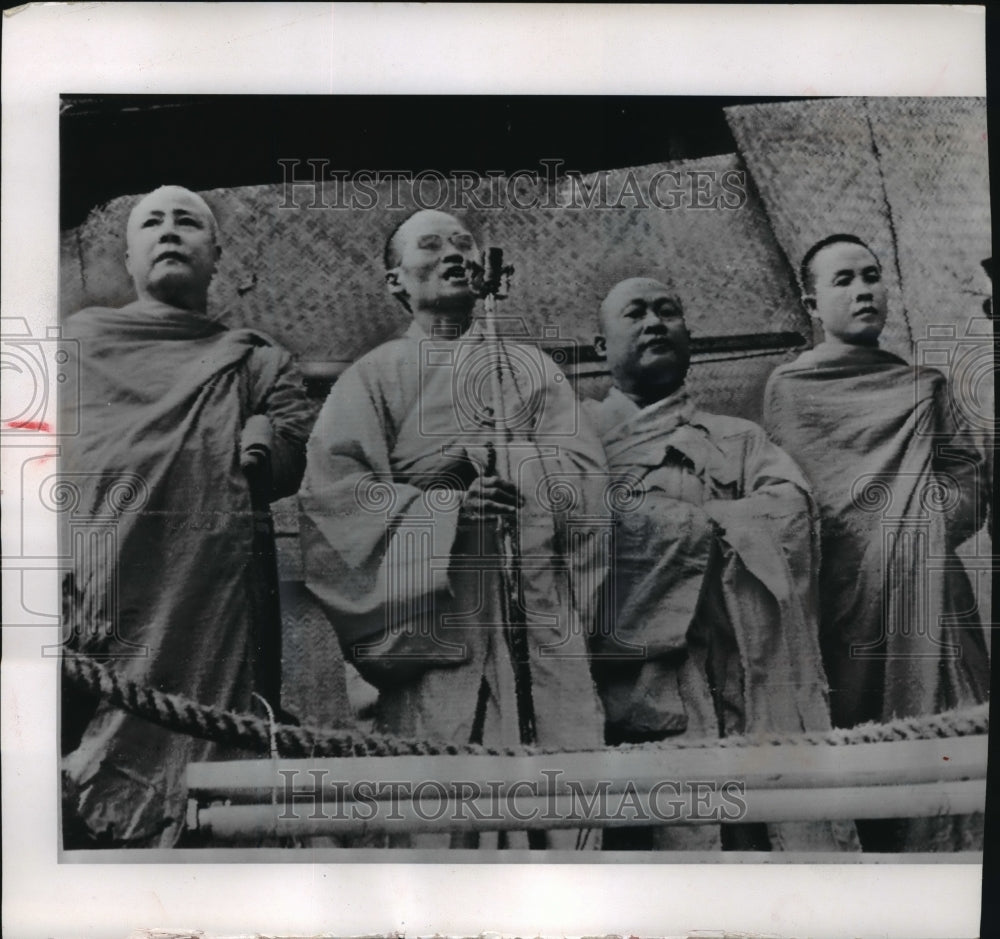 1965 Press Photo Thich Tam Chad and other Buddhists on hunger strike- Historic Images