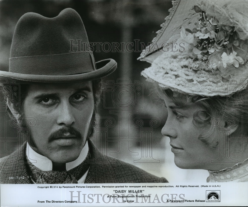 1975 Press Photo Cybill Shepherd and Barry Brown in Bogdanovich&#39;s &quot;Daisy Miller&quot;- Historic Images