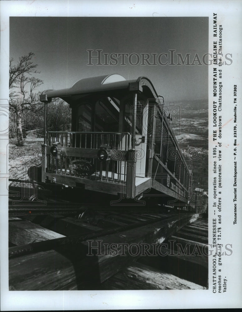 1993 Press Photo Lookout Mountain Incline Railway Overlooking Chattanooga- Historic Images