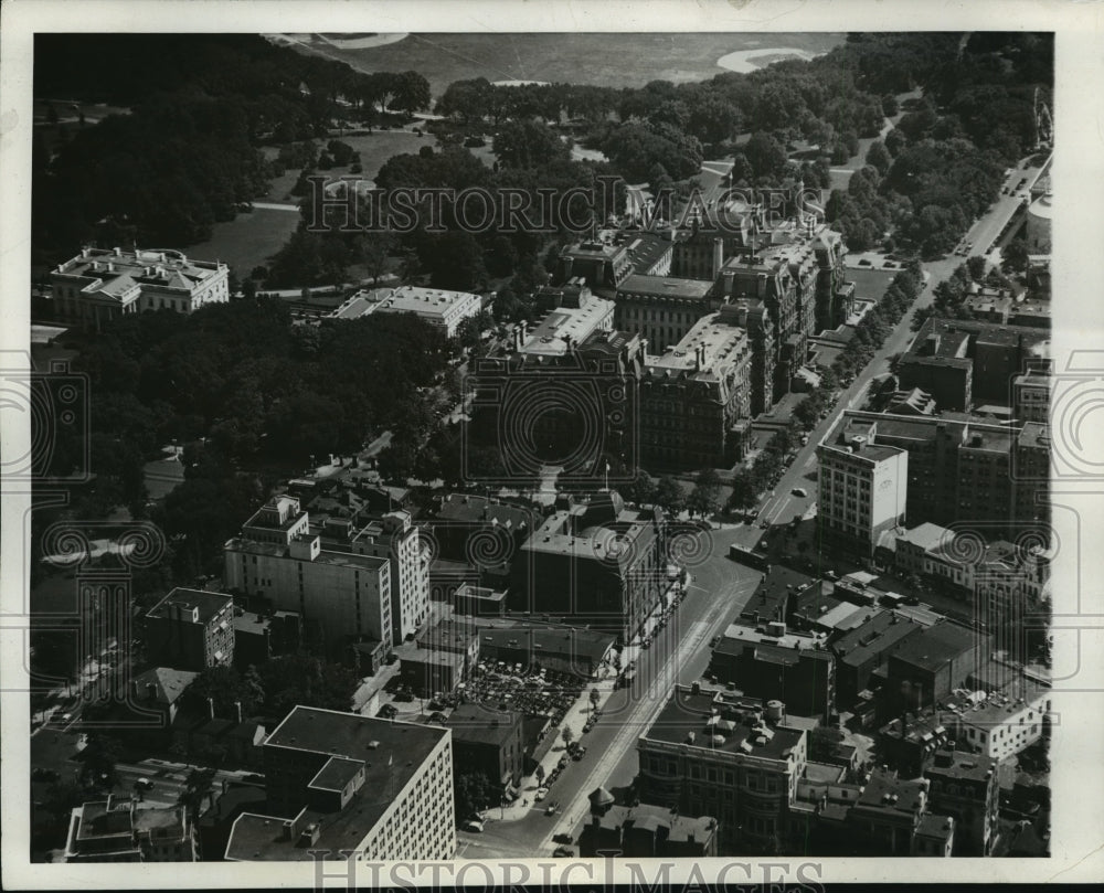 1939 Press Photo Air view of State Department &amp; White House, in Washington, D.C.- Historic Images