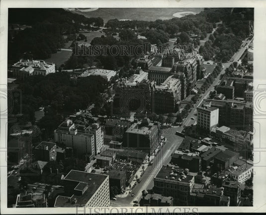 1939 Press Photo Air view of State Department & White House, in Washington, D.C.- Historic Images