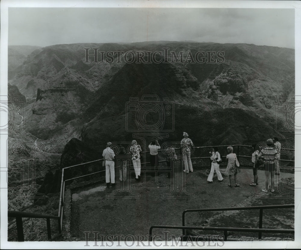 1981 Press Photo Waimea Canyon on Hawaiian Island of Kauai- Historic Images