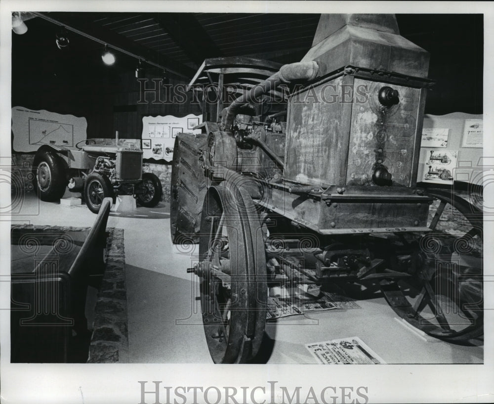 1976 Press Photo Tractor Display at Stonefield Village, Wisconsin- Historic Images