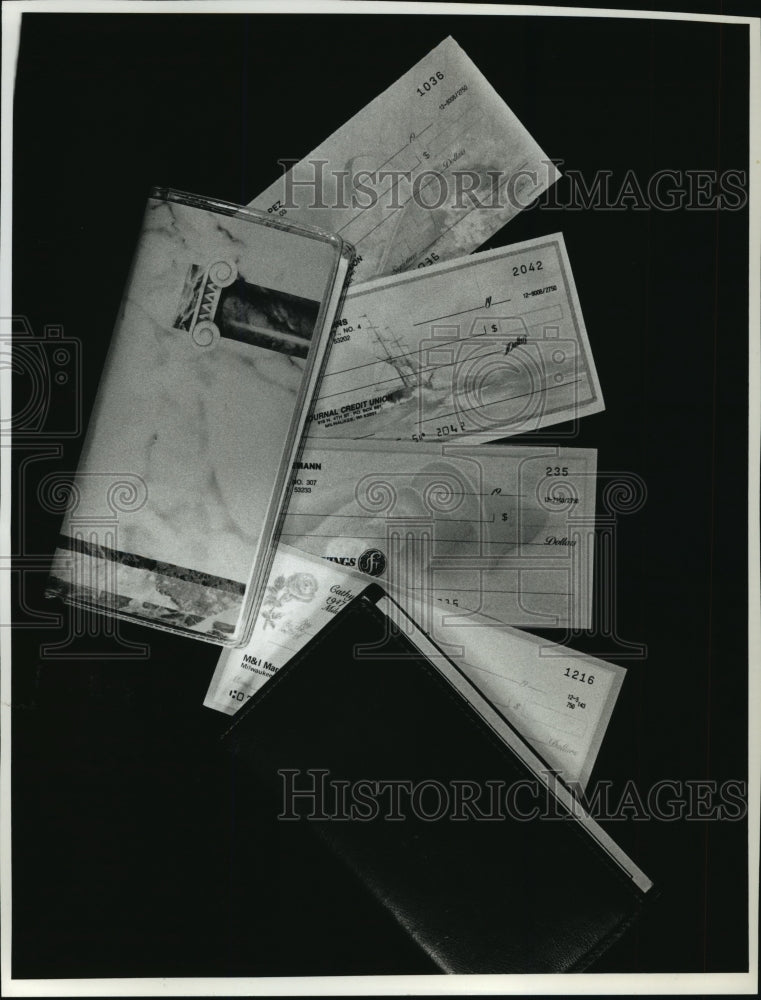 1990 Press Photo Variety of check designs- Historic Images