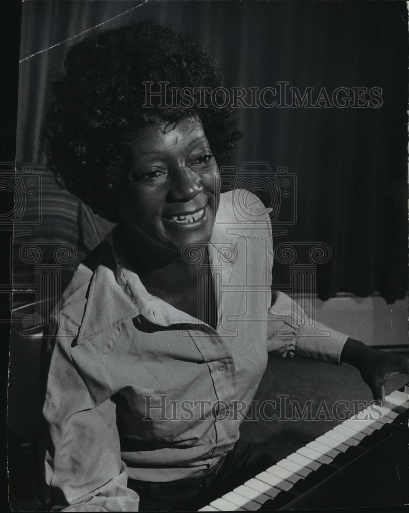 1976 Press Photo Jean Evans Cheatham piano player, Wisconsin- Historic Images