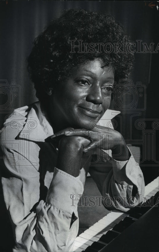 1978 Press Photo Jean Evans Cheatham, piano player, Wisconsin - mja63341- Historic Images
