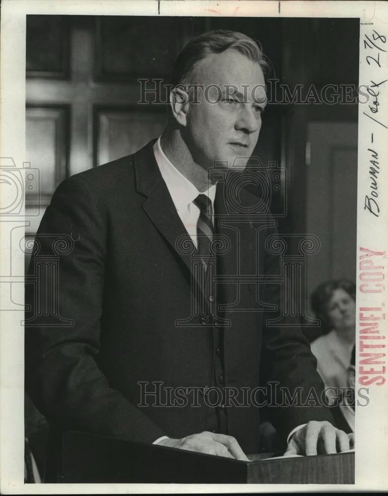 1967 Press Photo George A. Bowman, Jr., Children&#39;s Court Judge- Historic Images